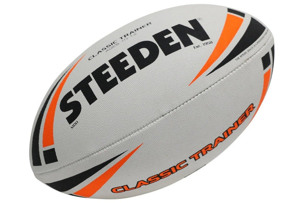 Steeden Classic Trainer Rugby League Ball - White - Mod