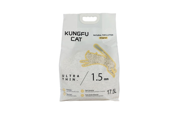 Kungfu Cat 17.5L 6.5kg Tofu Cat Pet Litter Deodoriser Fast Clumping Original