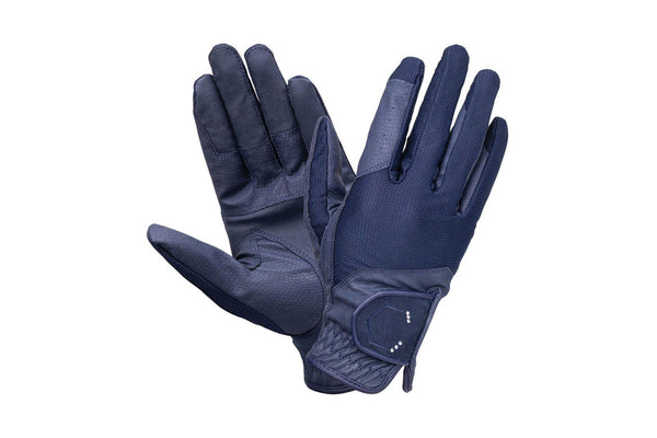 Coldstream Unisex Adult Blakelaw Diamante Riding Gloves (Navy/Silver) (XL)