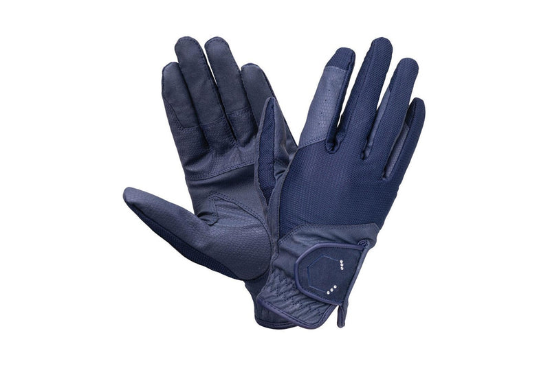 Coldstream Unisex Adult Blakelaw Diamante Riding Gloves (Navy/Silver) (M)