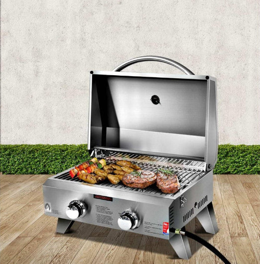 Grillz 2 Burners BBQ Grill Portable Gas Barbecue