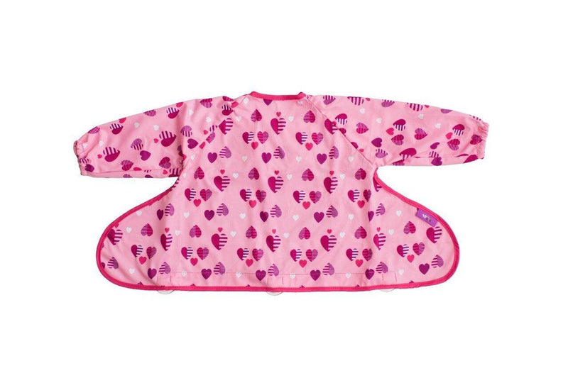 Tidy Tot: Long Sleeve Cover & Catch Bib - Hearts