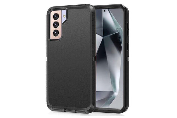 For Samsung Galaxy S25+Plus /S24+Plus Case Drop Resistant Defender Tradies Heavy Duty Rugged Shockproof Cover (Black)