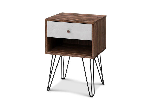 Artiss Bedside Table 1 Drawers with Shelf - LARS
