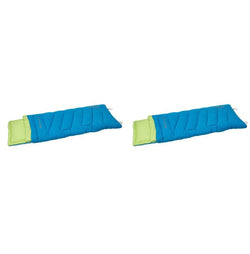 2x Quest Outdoors Kids Children Ridgeline 0 Deg Camping Soft Sleeping Bag Blue