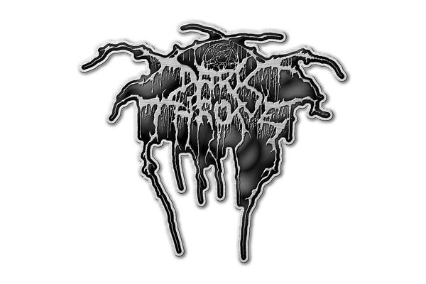 Darkthrone Enamel Infill Logo Badge (Black/Grey) (One Size)