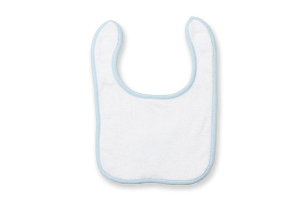 Larkwood Plain Baby Bib (Pack of 2) (White/Pale Blue) (One Size)