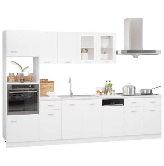 7 Piece Kitchen Cabinet Set White Engineered Wood vidaXL
