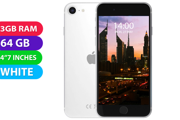 Apple iPhone SE 2020 (64GB, White, Global Ver) - Refurbished - As New