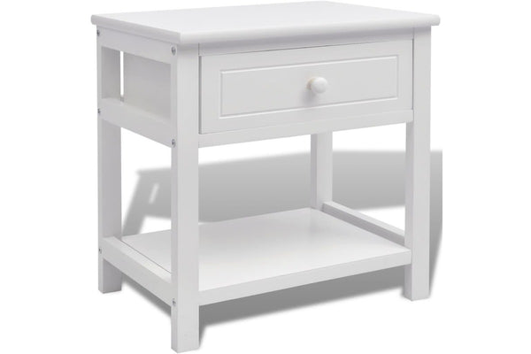 Bedside Cabinet Wood White Bedside Tables