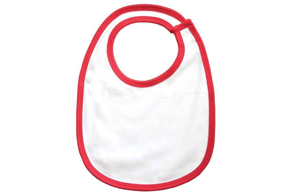 Babybugz Baby Organic Single Layer Bib (White/Red) (One Size)