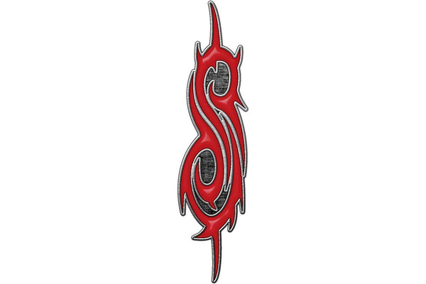 Slipknot Tribal Enamel Tribal Sigil Badge (Red/Grey) (One Size)