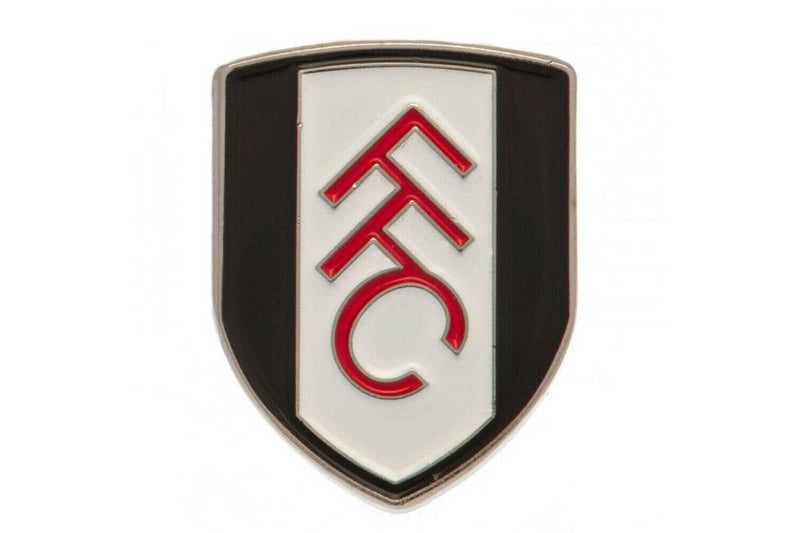 Fulham FC Enamel Crest Badge (White/Black/Red) (One Size)