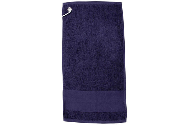 Towel City Printable Border Golf Towel (Navy) (One Size)