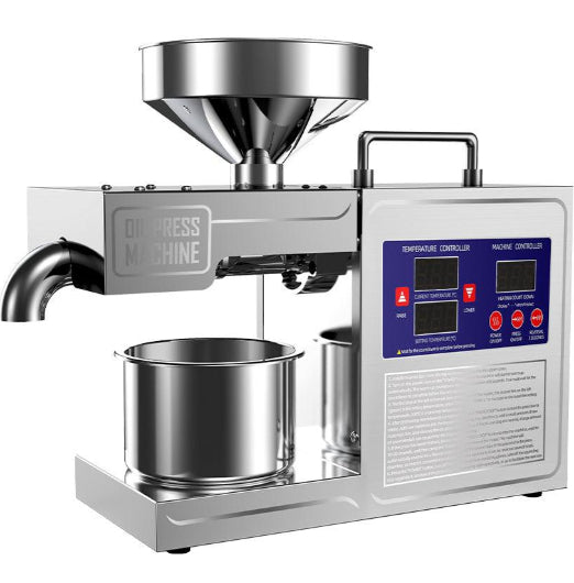 Intelligent Automatic 820W Oil Press Machine Oil Extraction Stainless Steel Oil Expeller Hot and Cold Oil Pressing Direct Current Machine Commercial Home