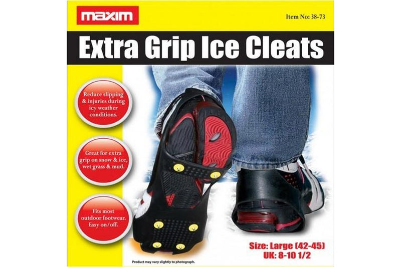 Maxim Unisex Adult Ice Cleats (Black) (S)