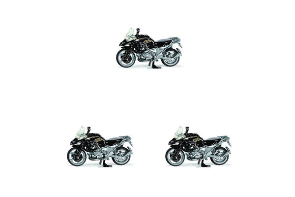 3x Siku 1399 BMW R 1250 GS LCI Diecast Vehicle Motorbike Kids Children Toy 3y+
