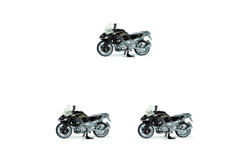 3x Siku 1399 BMW R 1250 GS LCI Diecast Vehicle Motorbike Kids Children Toy 3y+