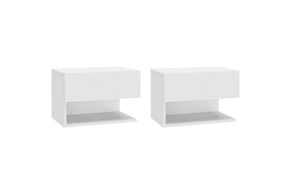 Wall Mounted Bedside Cabinets 2 Pcs White Bedside Tables