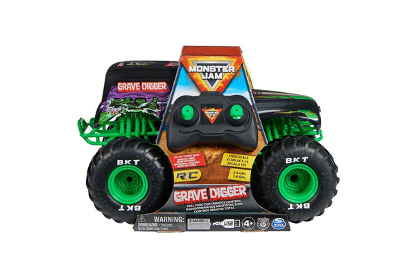 Monster Jam 1:15 Radio Control 2.4GHz Grave Digger Monster Truck Toy 4y+