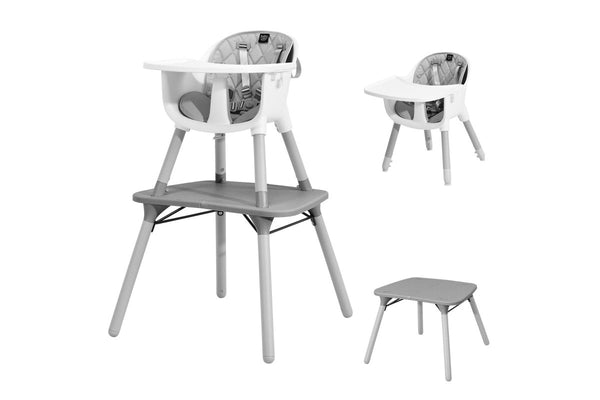 Giantex 5-in-1 Convertible Baby Highchair Infant High Dining Chair w/Removable & Adjustable Tray Grey