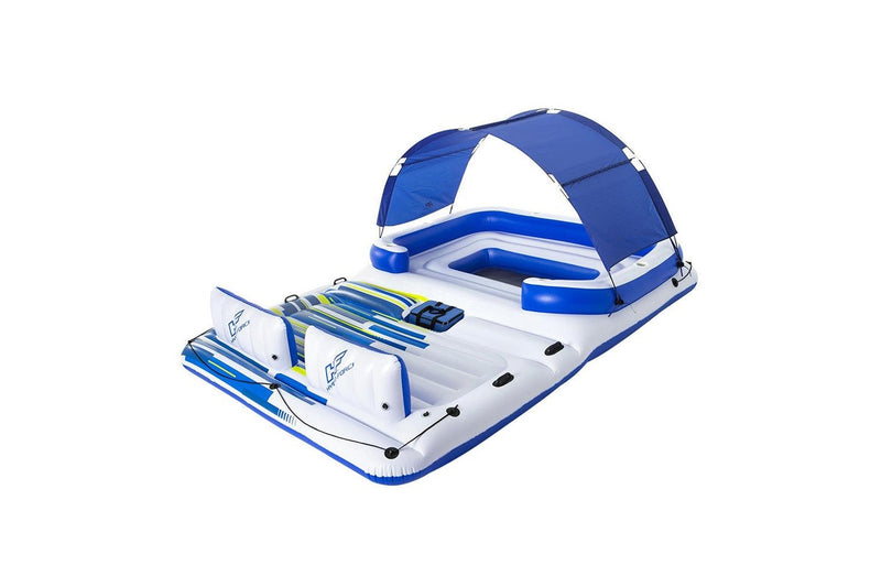 Bestway Pool Float Island Inflatable Lounge 6-person Seat Canopy