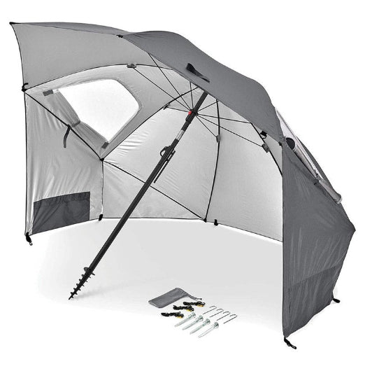 Sport-Brella 244cm Premiere Umbrella UPF 50+ Sun Weather Protection w Bag Grey