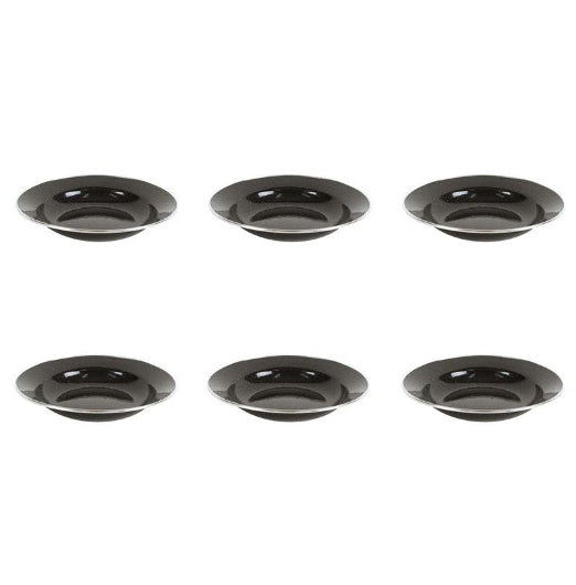 6x Wildtrak Premium Enamel Soup Plate Glassware Dining Outdoor Camping 22x22x4cm