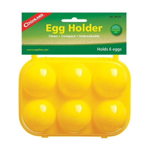 Coghlans Egg Holder Container 6 Eggs Camping Hiking Storage Carrier Case Yellow