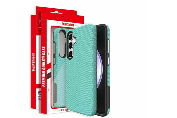 For Samsung Galaxy S25+Plus /S24+Plus SupRShield Triangle Shockproof Case Heavy Duty Rugged Bumper Anti Knock Phone Back Cover (Aqua)