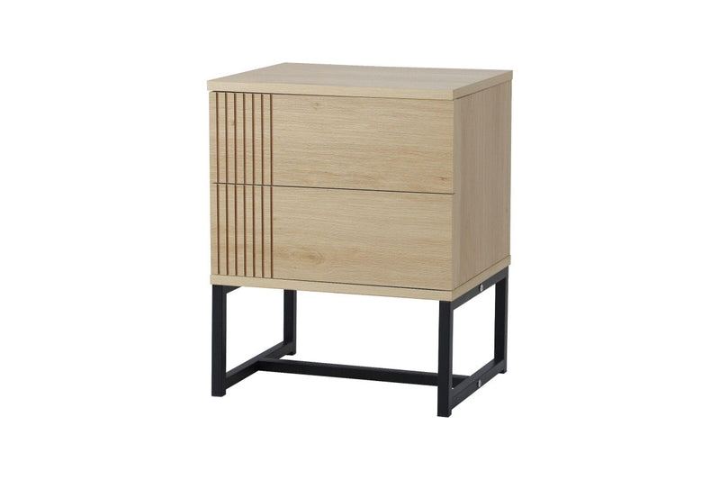 Oikiture Bedside Table Metal Leg