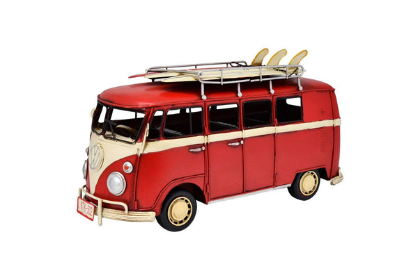 Boyle Volkswagen 32cm Kombi Van Ornament Diecast Vehicle Display Collectible Red