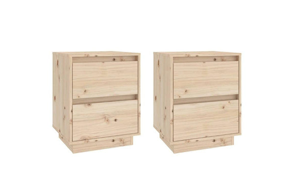 Bedside Cabinets 2 Pcs 40X35x50 Cm Solid Wood Pine Bedside Tables