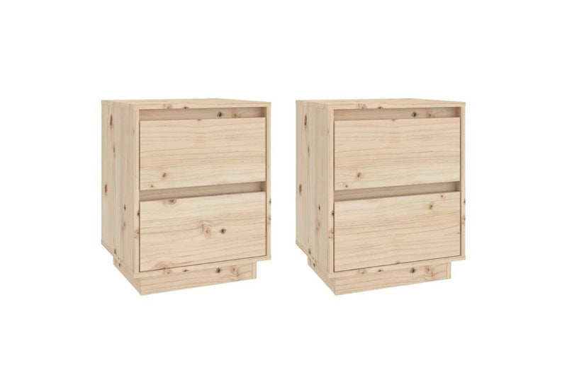 Bedside Cabinets 2 Pcs 40X35x50 Cm Solid Wood Pine Bedside Tables