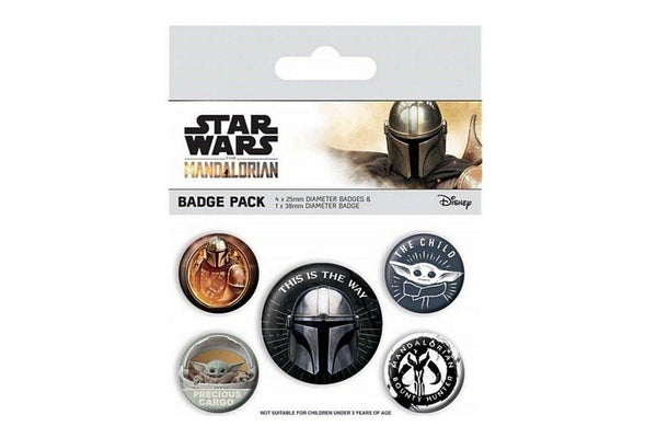 Star Wars: The Mandalorian This Is The Way Badge Set (Pack of 5) (Multicoloured) (One Size)