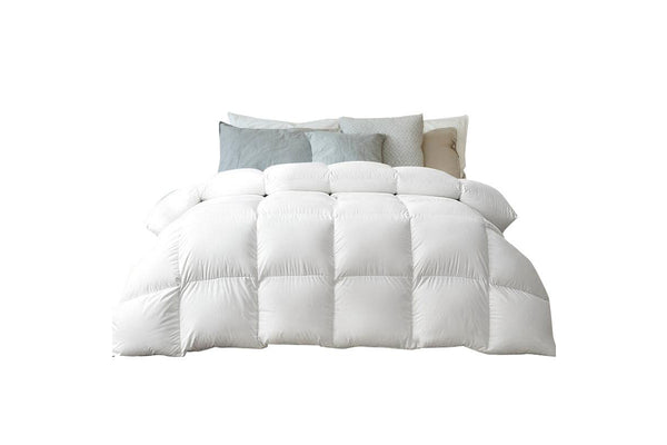 King Size Bedding Duck Down Feather Quilt Doona Duvet Blanket 700GSM White