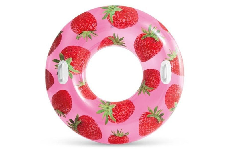 Intex: Tropical Fruit Tube with Handles - Strawberry