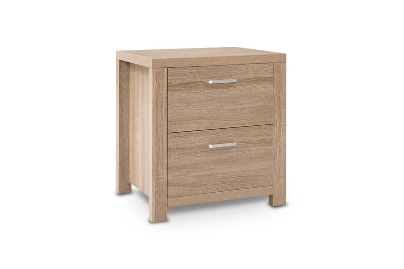 Artiss Bedside Table 2 Drawers - MAXI Pine