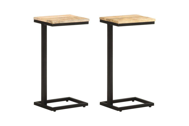 Side Tables 2 pcs 31.5x24.5x64.5 cm Rough Mango Wood vidaXL