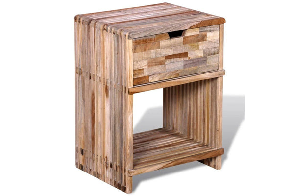 Nightstand With Drawer Reclaimed Teak Wood Bedside Tables