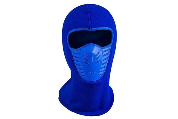 Thermal Fleece Balaclava Windproof Breathable Ski Face Mask Hood Warm Weather - Royal Blue