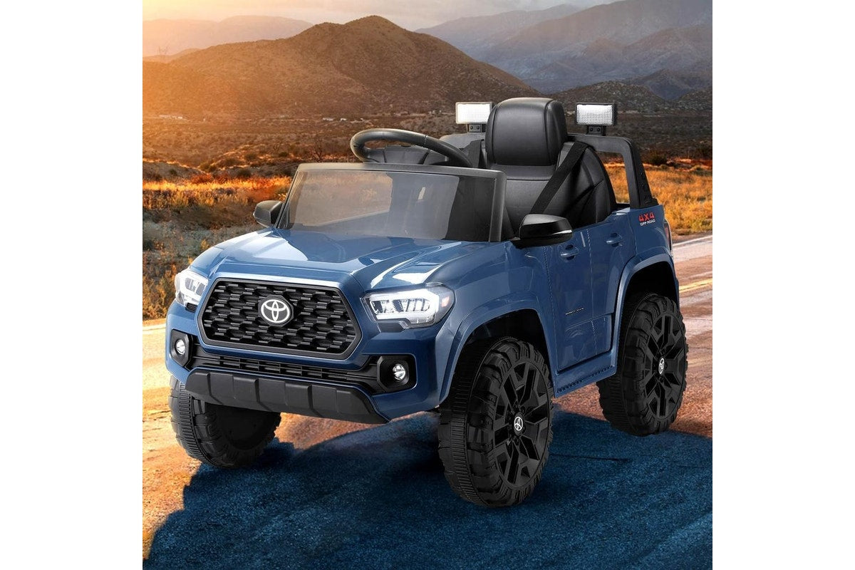 Kids Electric Ride On Car Toyota Tacoma Off Road Jeep Toy Cars Remote 12V Blue