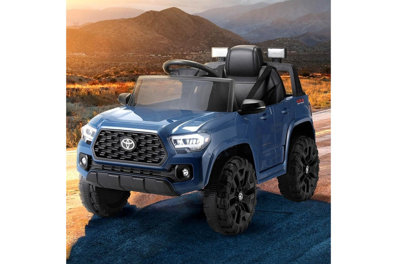 Kids Electric Ride On Car Toyota Tacoma Off Road Jeep Toy Cars Remote 12V Blue