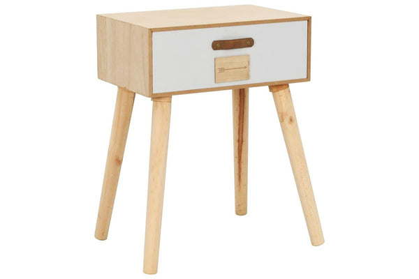 Bedside Table With A Drawer 44X30x58.5 Cm Solid Pinewood Bedside Tables