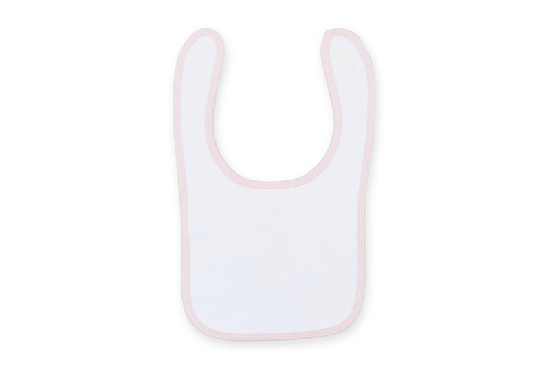 Larkwood Baby Unisex Plain & Contrast Bib (White/ Pale Pink) (One Size)