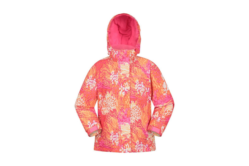 Mountain Warehouse Childrens/Kids Snowdrop Watercolour Ski Jacket (Bright Orange) (11-12 Years)
