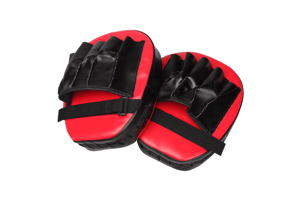 2 x Thai Boxing Punch Focus Gloves Kit Training Red & Black