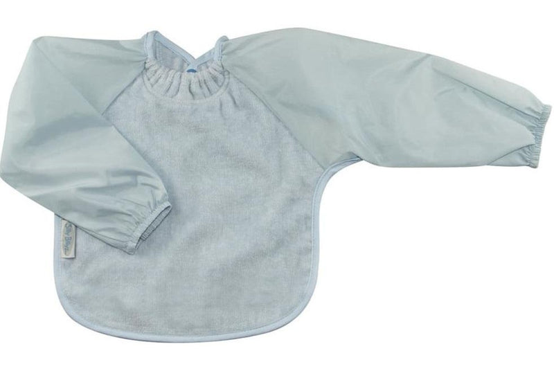 Silly Billyz: Towel Small Long Sleeve Bib - Dusty Blue