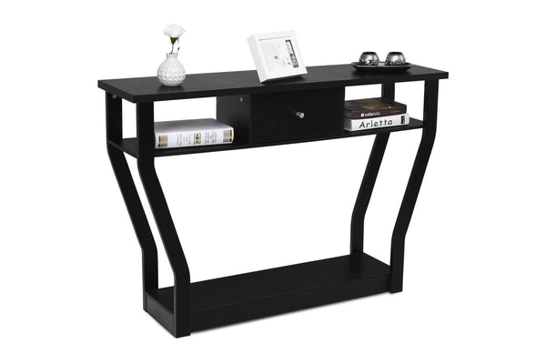 Giantex Console Table Hallway Table Entry Tables Sideboard Display Organiser Black