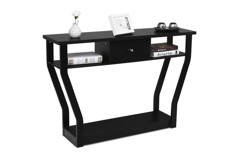 Giantex Console Table Hallway Table Entry Tables Sideboard Display Organiser Black